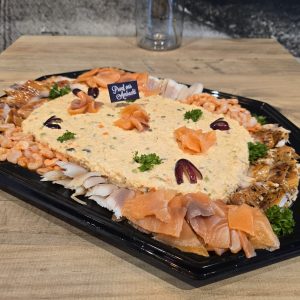 Opgemaakte zalmsalade